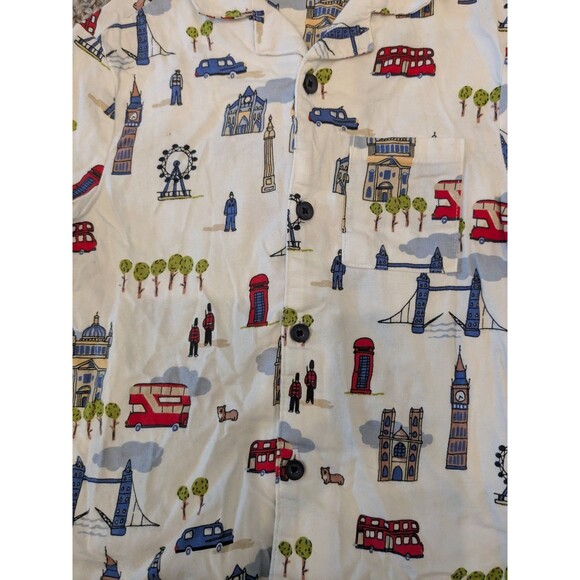 M&S Marks and Spencer London England UK Themed Flannel Pajama Set Kids Boys 3-4 - Picture 3 of 9